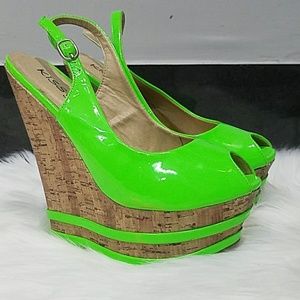 Neon Green Wedges